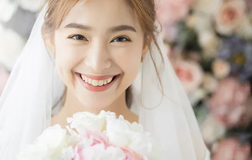 挙式直前でも白く